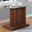 Mannedorf End Table In Black and Dark Walnut