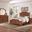Maple Road Scalloped Bedroom Set In Antique Amish