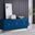 Maria Modern High Gloss Lacquer Wood Sideboard In Blue