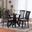 Marian Fabric and Wood 5-Piece Dining Set In Grey and Dark Brown