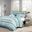 Marina 6 Piece Printed Full/Queen Quilt Set with Throw Pillows In Aqua