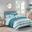 Marina 8 Piece Printed Seersucker King/Cal King Comforter and Quilt Set In Aqua
