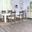 Marina Extension Dining Room Set (White Sand) With Black Sand Chairs