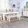 Marina Extension Dining Room Set With Bench (White Sand)