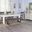 Marina Extension Dining Set (White Sand) With Black Sand Chairs and Bench