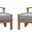 Marina 4 Piece Outdoor Patio Teak Set In Natural and Gray