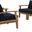 Marina 4 Piece Outdoor Patio Teak Set In Natural and Navy
