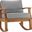 Marina Outdoor Patio Teak Rocking Chair In Natural and Gray