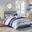 Marina Polyester Microfiber 8 Piece Printed Seersucker Comforter and Coverlet Full Comforter Set In Blue