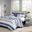 Marina Polyester Microfiber Printed Quilted 6 Piece Full Coverlet Set In Blue