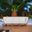Marina 3 Piece Outdoor Patio Teak Set In Natural and White
