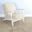 Marina White Sand Chair With Cushions