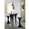 Marley Burnt Black Chamcha Wood Bar Table Set