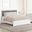 Marzoni Twin Upholstered Panel Headboard In White and Gray