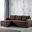 Maya Upholstered Convertible Sectional with Storage In Brown