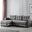 Maya Upholstered Convertible Sectional with Storage In Gray