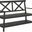 Mayer Black 49.21 Inch Outdoor Bench