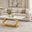 Megan Occasional Table Set In White Marble and Gold Stainless Steel Oval Base