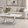Megan Occasional Table Set In White Marble and Stainless Steel Oval Base