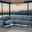 Melancton Power Sectional In Blue