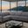 Melancton Power Sectional In Dark Gray