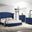Melody Upholstered Panel Bedroom Set In Pacific Blue