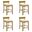 Merie Counter Height Bar Stool Set of 4 In Amber Glow and White