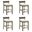 Merie Counter Height Bar Stool Set of 4 In Putty Brown and White
