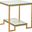 Metal Designs Bonaire Square End Table In Gold