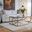 Metal Designs Gold Leaf Ellipse Rectangular Occasional Table Set
