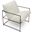 Metro Trent Accent Chair In White Boucle Upholstery
