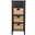 Michaela Distressed Black Drawer Side Table