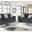 Midnight-Madness Living Room Set In Gunmetal