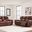 Mighty Moves Power Reclining Living Room Set In Mahogany