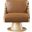 Millwin Vegan Leather Swivel Accent Chair In Cognac and Natural