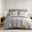 Mina Waffle Weave Textured Duvet Cover Set In Light Grey