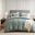 Mina Waffle Weave Textured Duvet Cover Set In Sage Green