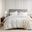 Mina Waffle Weave Textured Duvet Cover Set In White