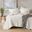 Mina Waffle Weave Textured Quilt Set In White
