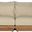 Mirella 76 Inch Fabric Upholstered 2 Piece Outdoor Patio Modular Loveseat In Tan and Stained Natural