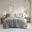 Miro Soft Washed Color Block Comforter Set In Grey
