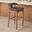 Moderno Bar Stool With Black Marble Leather In Black