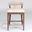 Moderno Marble Leather Counter Stool In Ivory