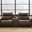 Modz 3-Piece Power Reclining Sectional Loveseat with Audio Console In Chocolate