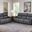 Modz Power Sectional Reclining Living Room Set In Blue