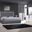 Monet Charcoal Upholstered Platform Bedroom Set