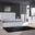 Monet Silver Grey Upholstered Platform Bedroom Set