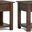 Monroe 22 Inch Solid Acacia End Table Set of 2 In Distressed Charcoal Brown