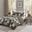 Monroe Polyester Printed Reversible 3 Piece Queen Coverlet Set In Black/Brown