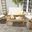 Montclair Teak Brown and Beige 4-Piece Outdoor Living Set